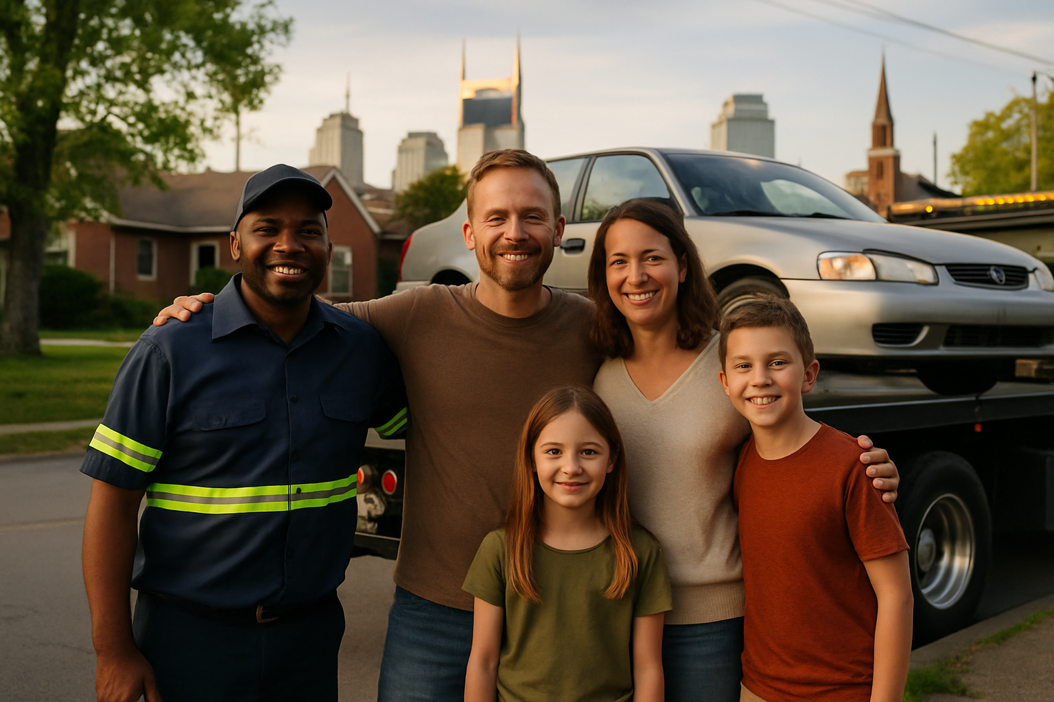 Vehicle donation moment in Nashville